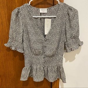 Spotted Sienna Sky Blouse